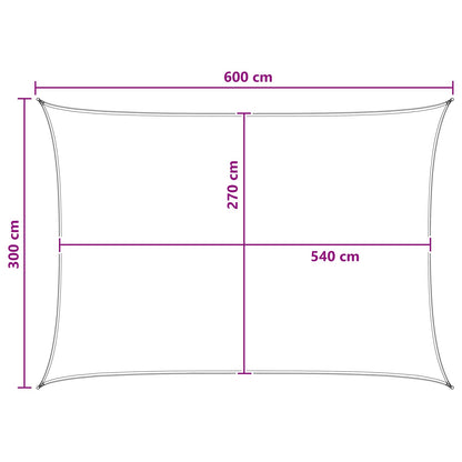 Sunshade Sail Blue and White 3 x 6 m HDPE