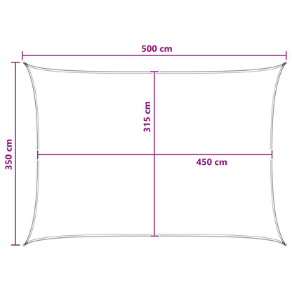 Sunshade Sail Blue and White 3.5 x 5 m HDPE
