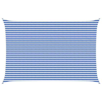 Sunshade Sail Blue and White 4 x 7 m HDPE