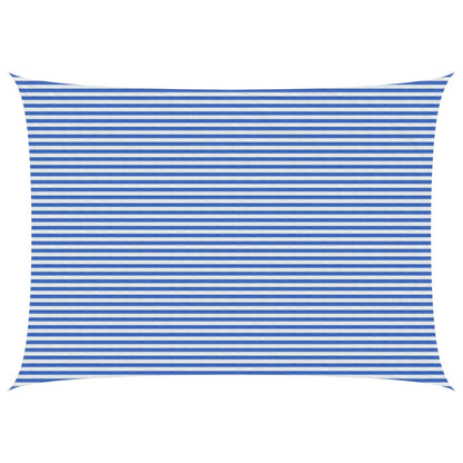 Sunshade Sail Blue and White 5 x 7 m HDPE