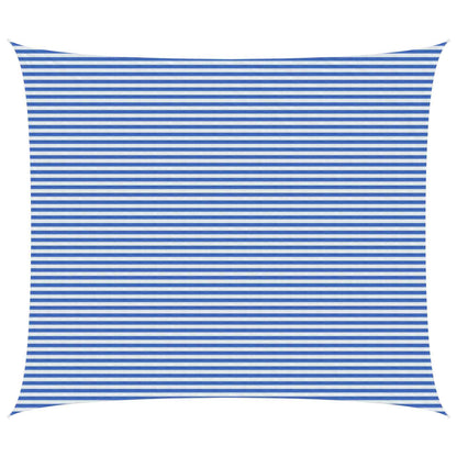 Sunshade Sail Blue and White 6 x 8 m HDPE
