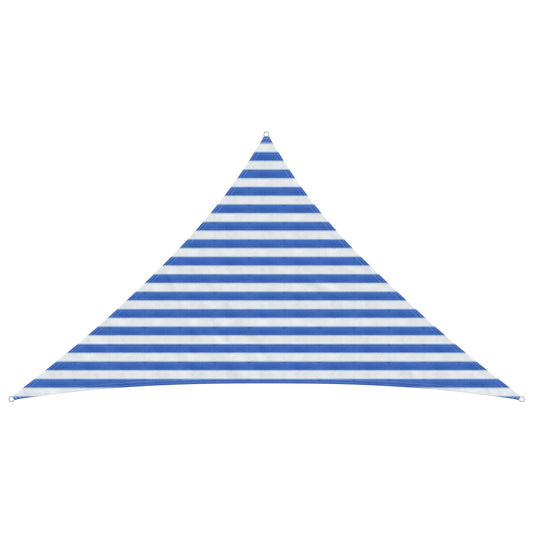 Sunshade Sail 2.5 x 2.5 x 3.5 m HDPE Triangular Blue and White