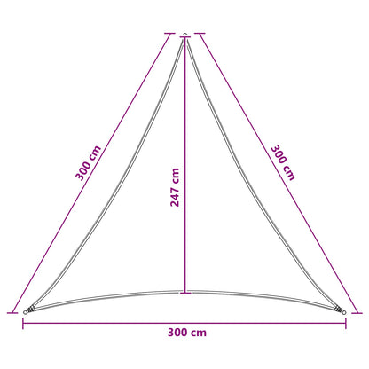 Sunshade Sail Blue and White 3 x 3 x 3 m HDPE