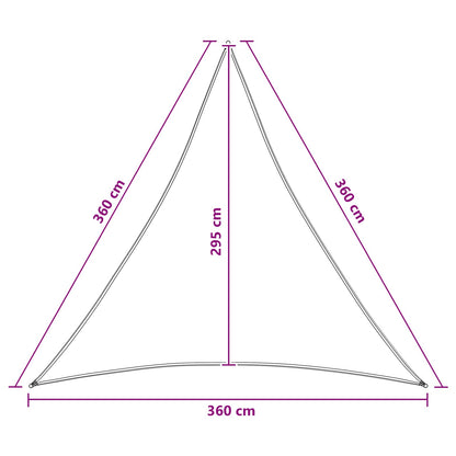 Sunshade Sail Blue and White 3.6 x 3.6 x 3.6 m HDPE