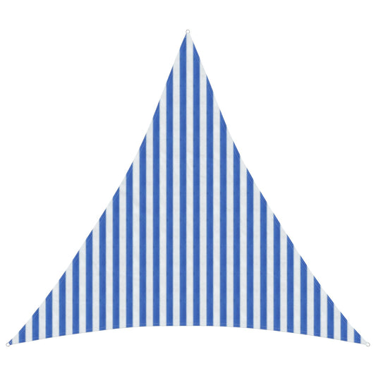 Sunshade Sail 4 x 4 x 4 m HDPE Triangular Blue and White