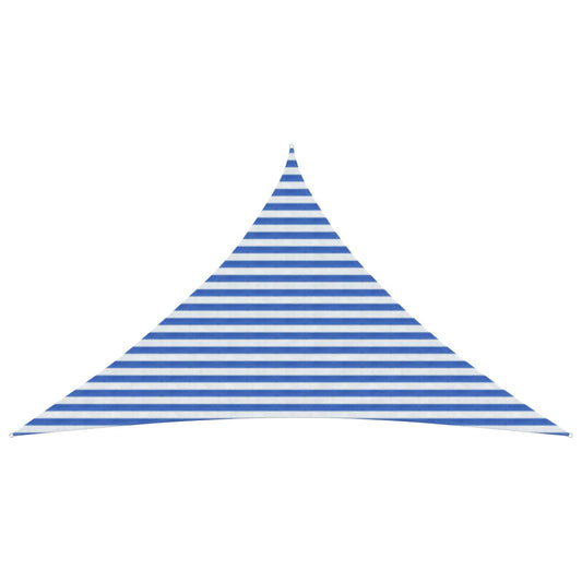 Sunshade Sail 4 x 4 x 5.8 m HDPE Triangular Blue and White