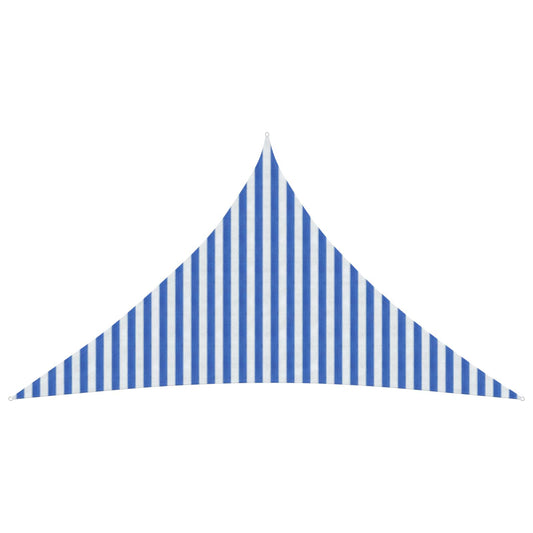 Sunshade Sail 5 x 5 x 5 m HDPE Triangular Blue and White