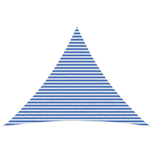 Sunshade Sail 5 x 5 x 6 m HDPE Triangular Blue and White