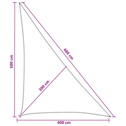 Sunshade Sail 4 x 5 x 6.8 m HDPE