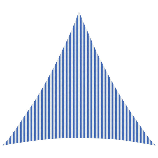 Sunshade Sail 6 x 6 x 6 m HDPE Triangular Blue and White