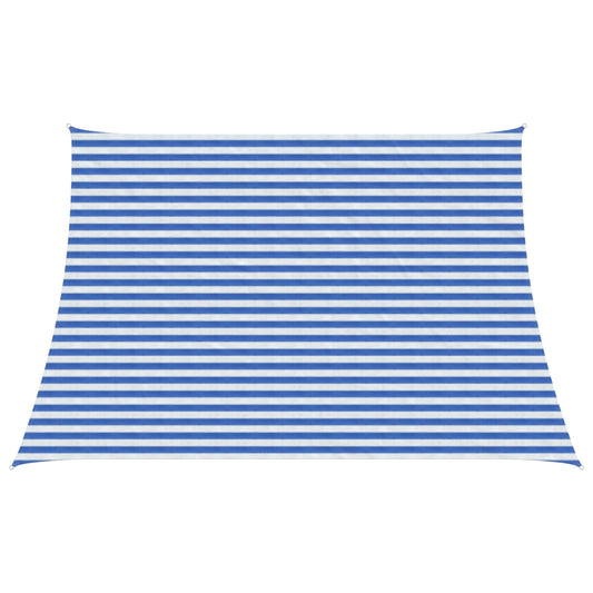Sunshade Sail Rectangular 3/4 x 3 m HDPE Blue and White