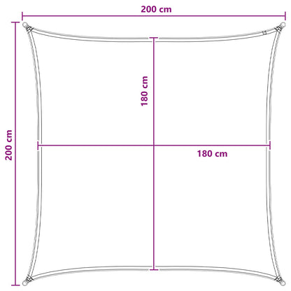 Sunshade Sail Light Grey and White 2 x 2 m HDPE