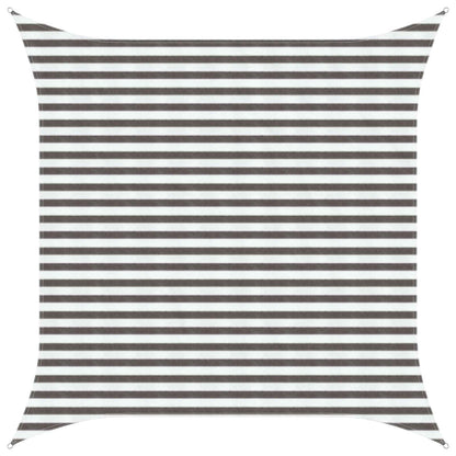 Sunshade Sail Light Grey and White 3.6 x 3.6 m HDPE