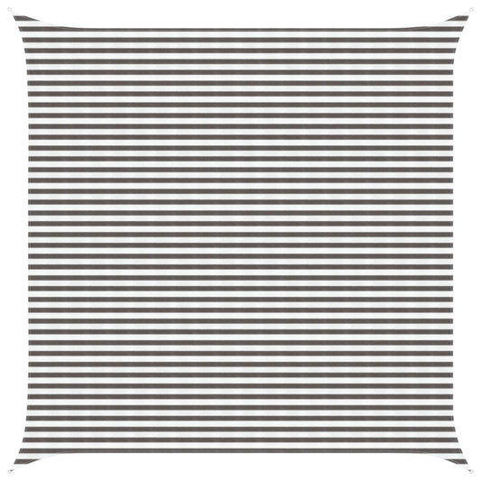 Sunshade Sail Light Grey and White 4.5 x 4.5 m HDPE