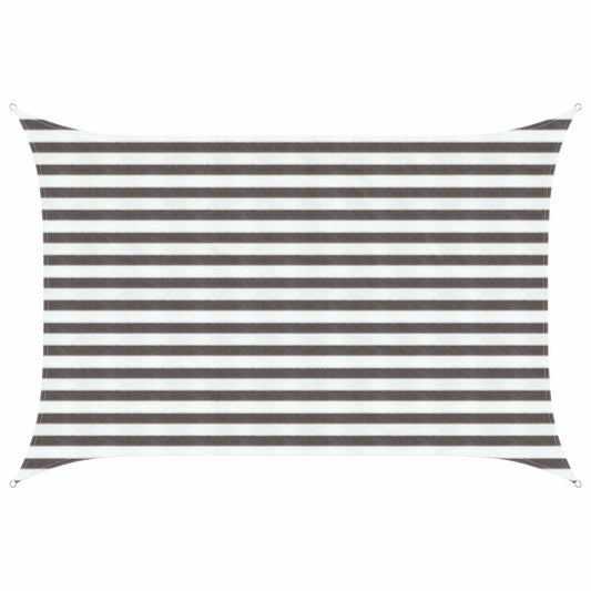 Sunshade Sail 2 x 2.5 m HDPE Rectangular Light Grey and White