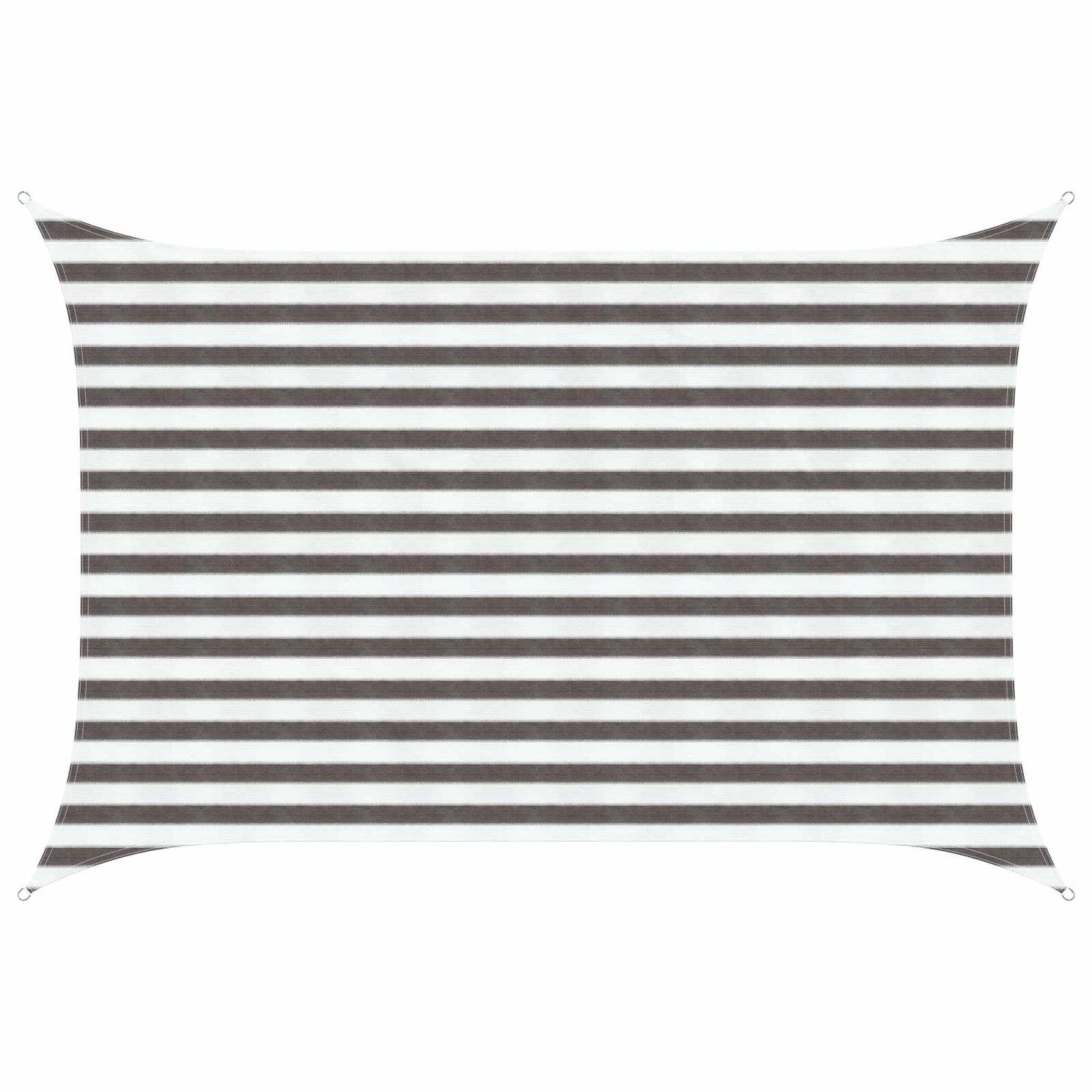 Sunshade Sail Light Grey and White 2 x 3 m HDPE
