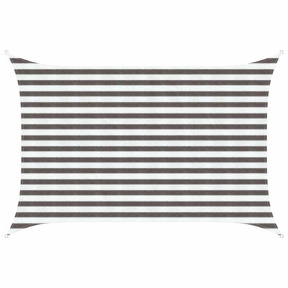 Sunshade Sail Light Grey and White 2 x 3 m HDPE