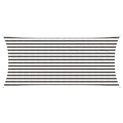 Sunshade Sail Light Grey and White 2 x 4 m HDPE