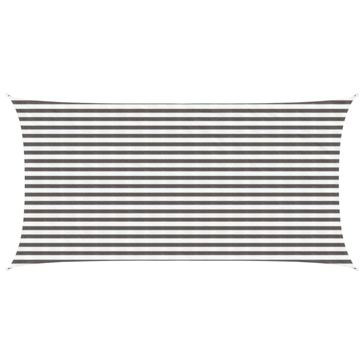 Sunshade Sail Light Grey and White 2.5 x 5 m HDPE
