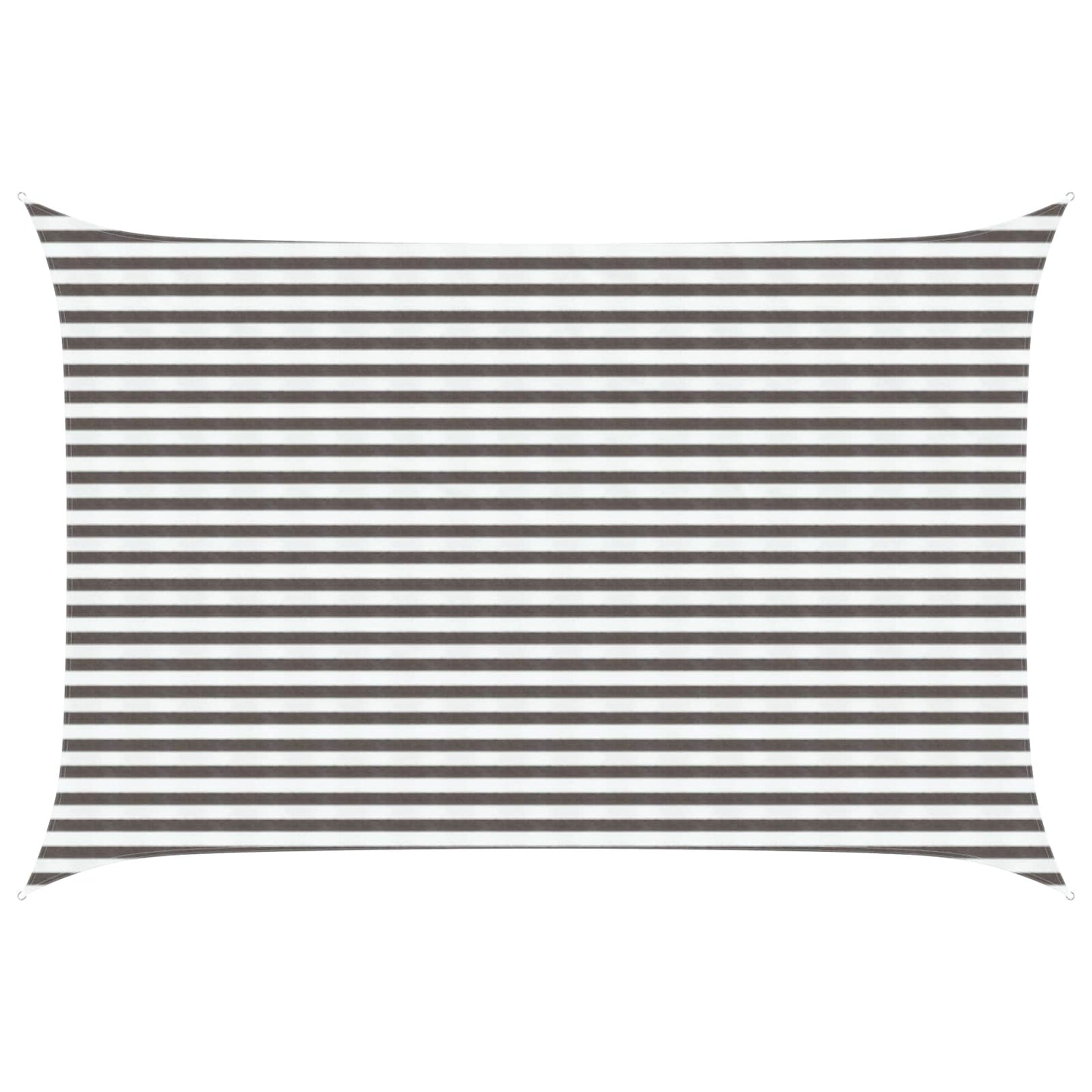 Sunshade Sail Light Grey and White 3 x 5 m HDPE