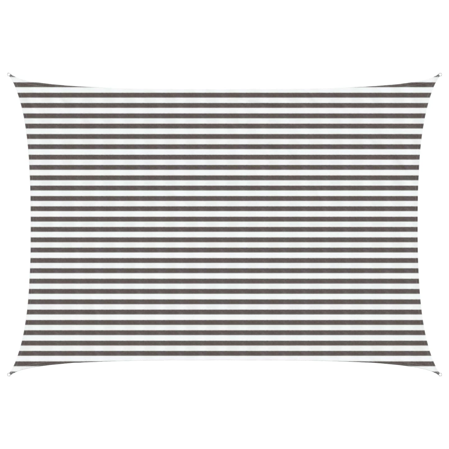 Sunshade Sail Light Grey and White 3.5 x 5 m HDPE