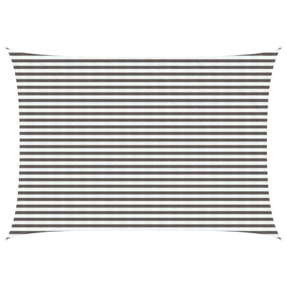 Sunshade Sail Light Grey and White 3.5 x 5 m HDPE
