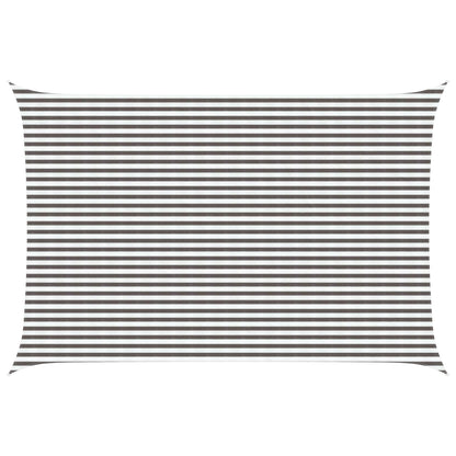 Sunshade Sail Light Grey and White 4 x 5 m HDPE