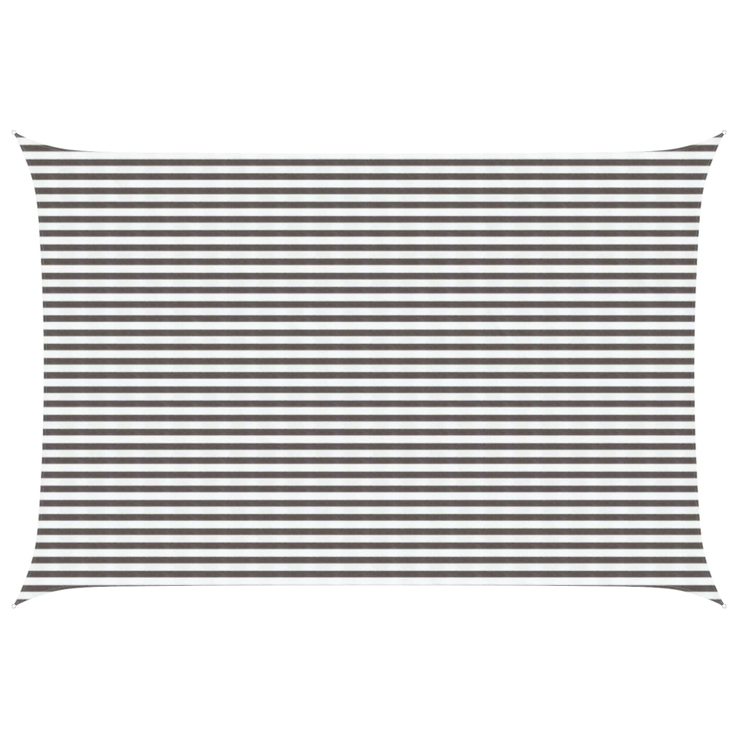 Sunshade Sail Light Grey and White 4 x 6 m HDPE