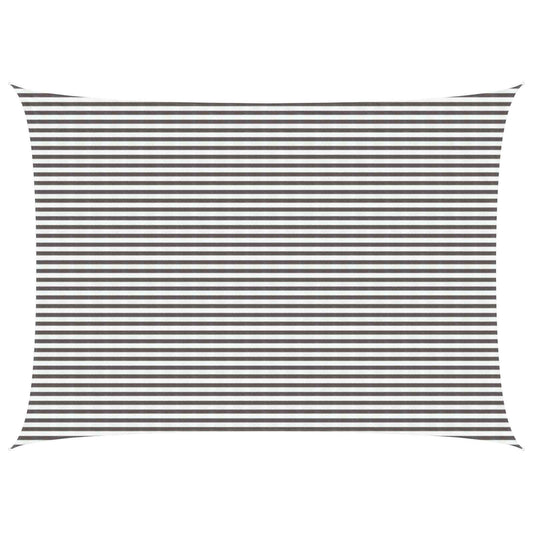 Sunshade Sail 5 x 6 m HDPE Rectangular Light Grey and White