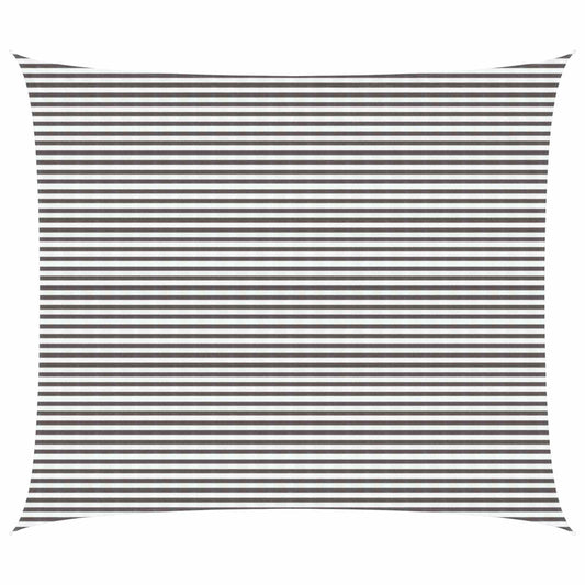 Sunshade Sail 6 x 8 m HDPE Rectangular Light Grey and White