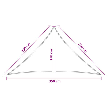 Sunshade Sail Light Grey and White 2.5 x 2.5 x 3.5 m HDPE