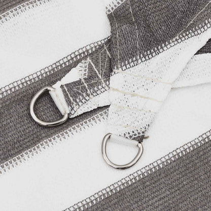 Sunshade Sail Light Grey and White 4 x 4 x 4 m HDPE