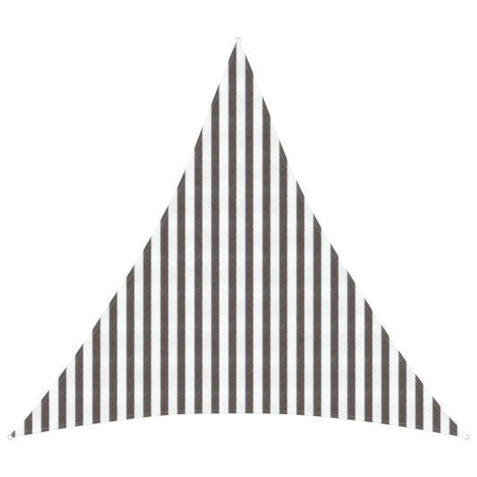 Sunshade Sail 4 x 4 x 4 m HDPE Triangular Light Grey and White