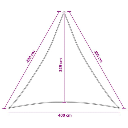 Sunshade Sail Light Grey and White 4 x 4 x 4 m HDPE