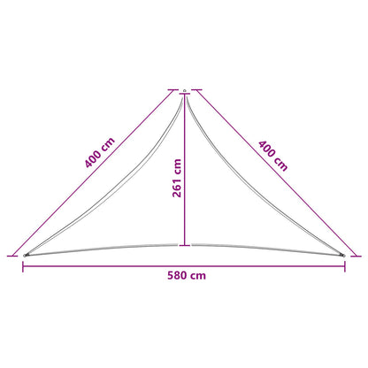 Sunshade Sail Light Grey and White 4 x 4 x 5.8 m HDPE