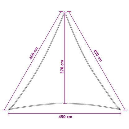 Sunshade Sail Light Grey and White 4.5 x 4.5 x 4.5 m HDPE