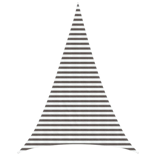 Sunshade Sail 4 x 5 x 5 m HDPE Triangular Light Grey and White