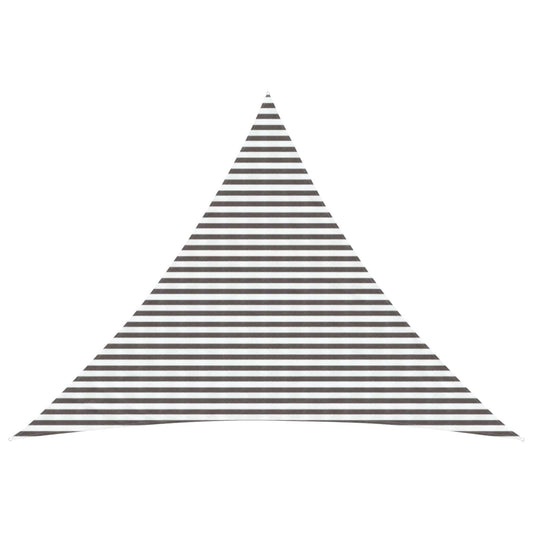 Sunshade Sail 5 x 5 x 6 m HDPE Triangular Light Grey and White