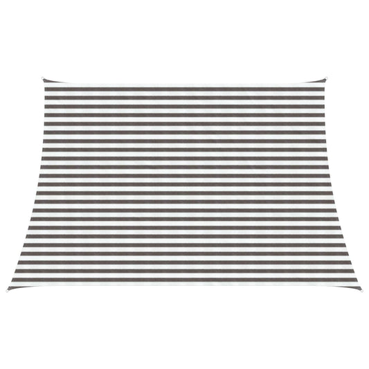 Sunshade Sail 3 / 4 x 3 m HDPE Rectangular Light Grey and White
