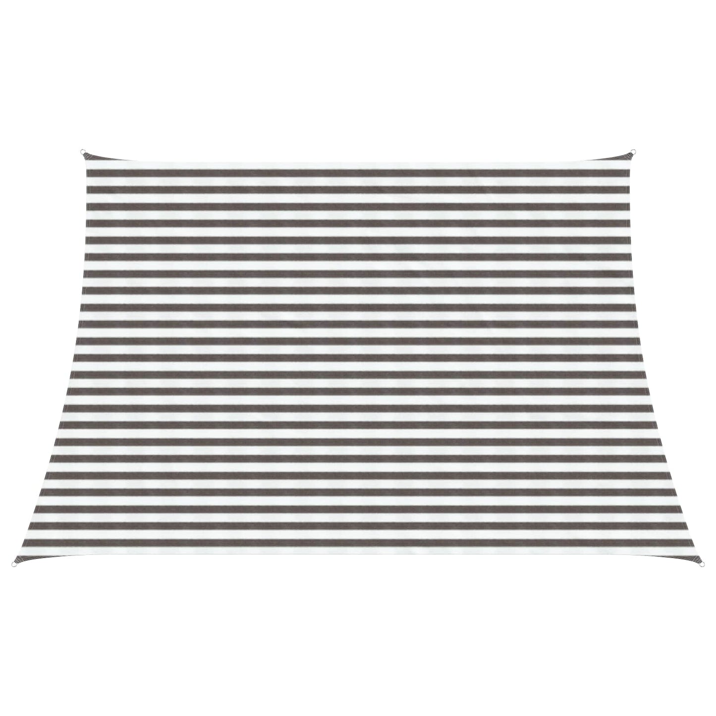 Sunshade Sail Light Grey and White 4 / 5 x 3 m HDPE