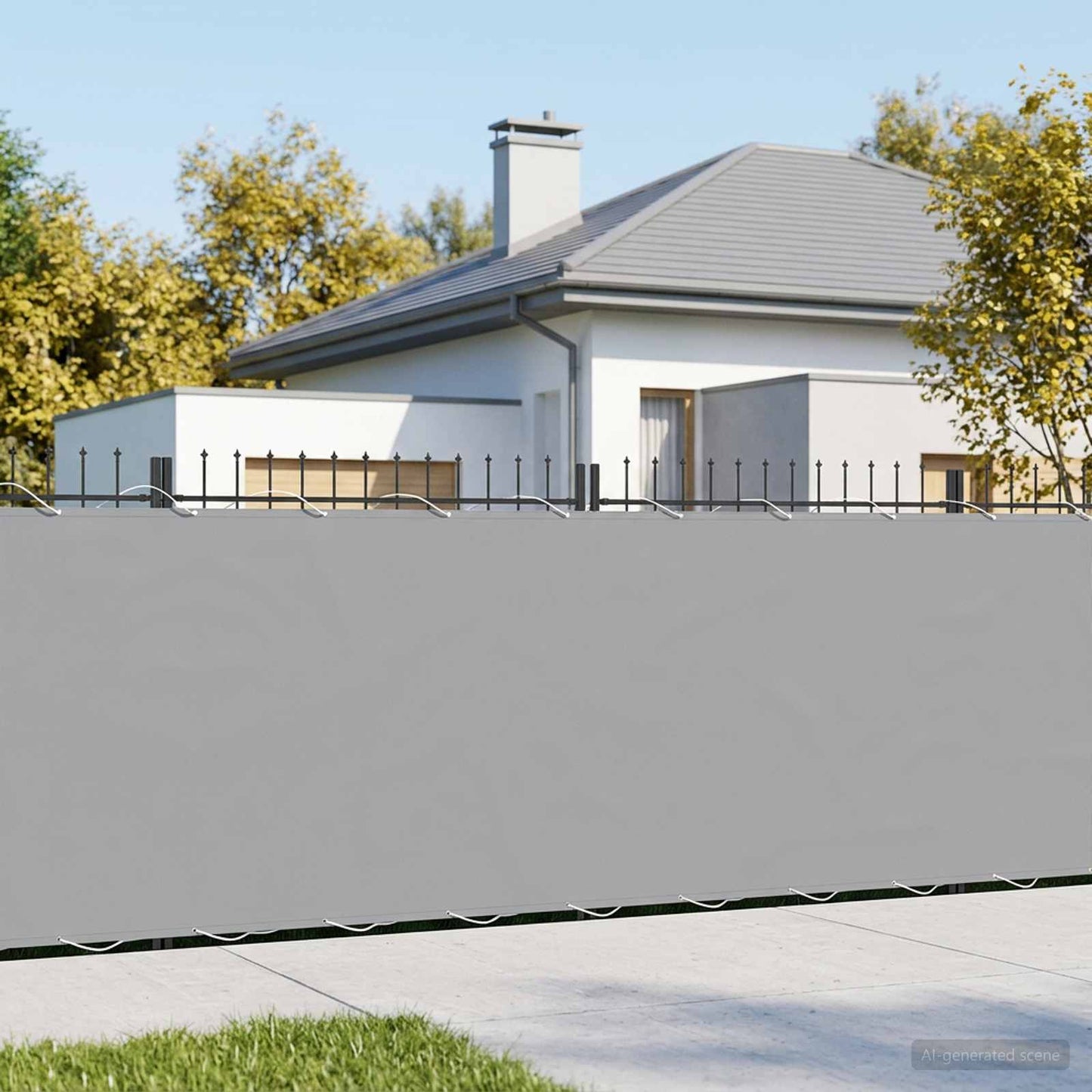 Balcony Privacy Screen 180 x 600 cm Fabric with PU Coated