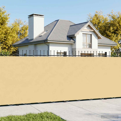 Balcony Privacy Screen 180 x 400 cm Fabric with PU Coated Sand