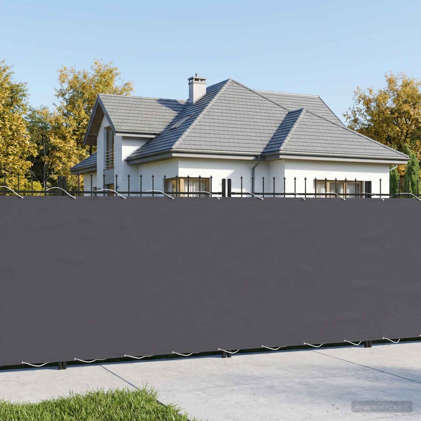 Balcony Privacy Screen 150 x 500 cm Fabric with PU Coated