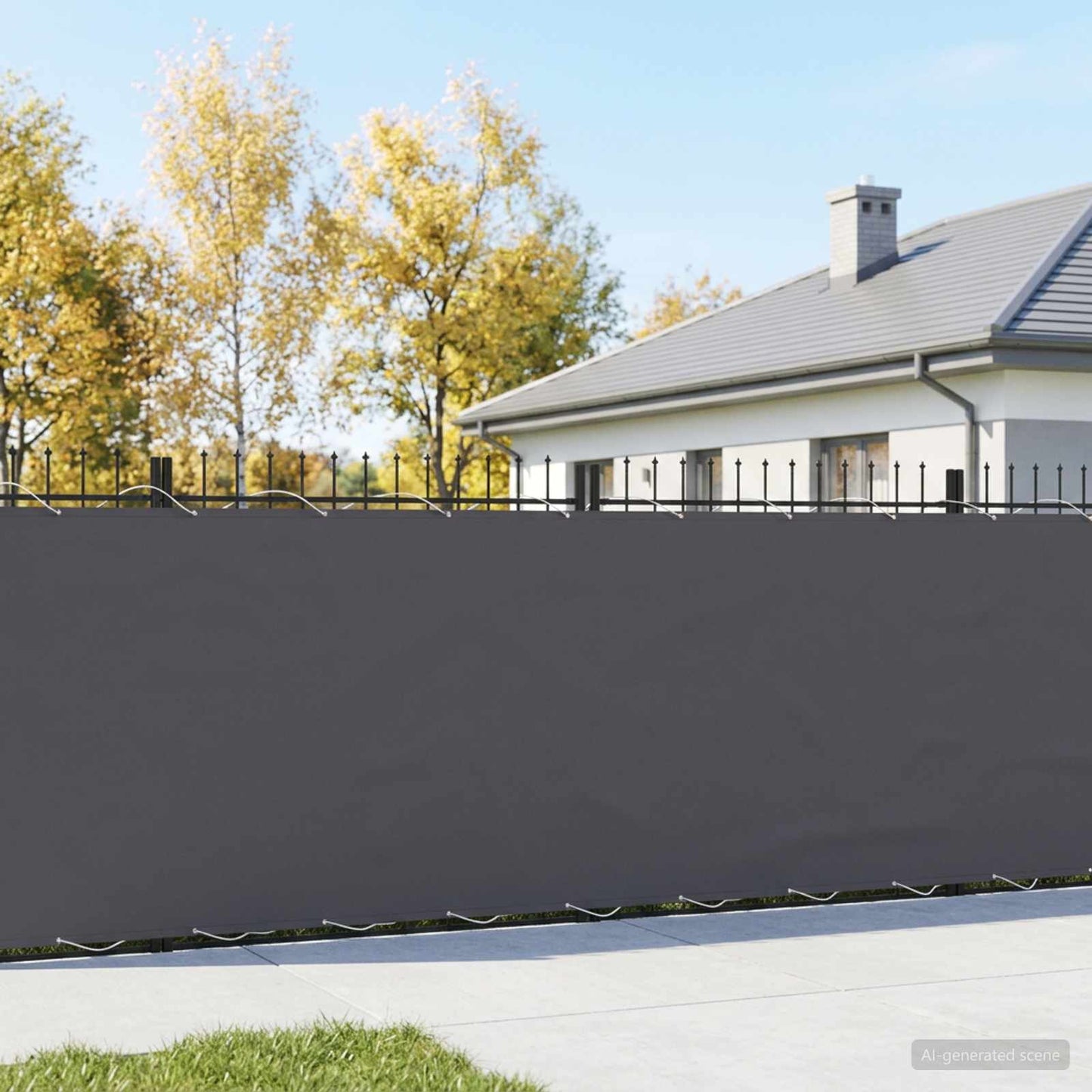 Balcony Privacy Screen 200 x 400 cm Fabric with PU Coated