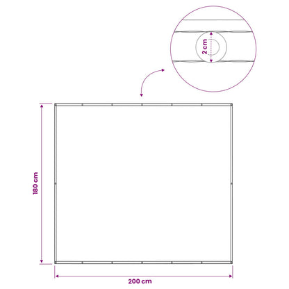 Balcony Privacy Screen 180 x 200 cm Fabric with PU Coated White