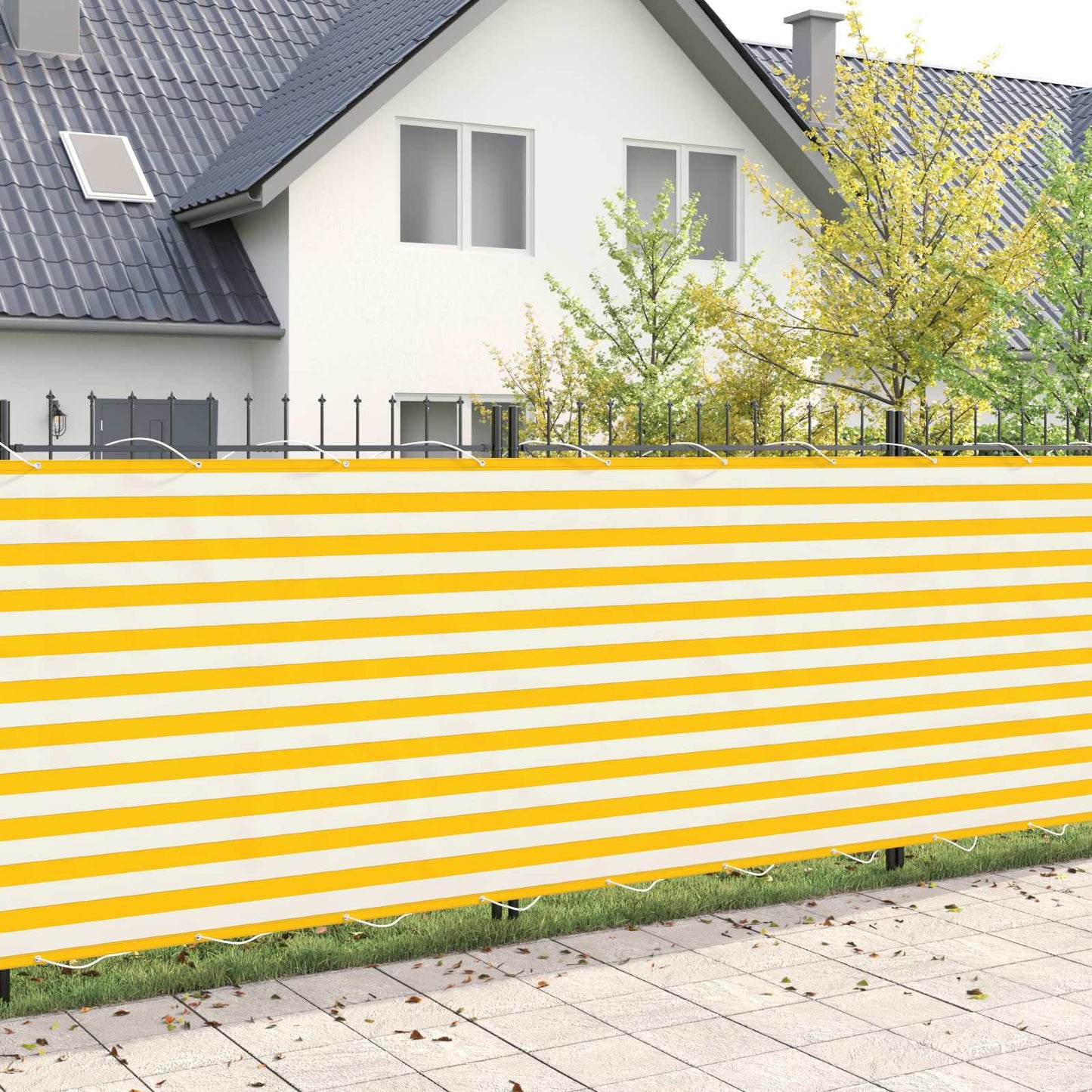 Balcony Privacy Screen 200 x 300 cm Fabric with PU Coated