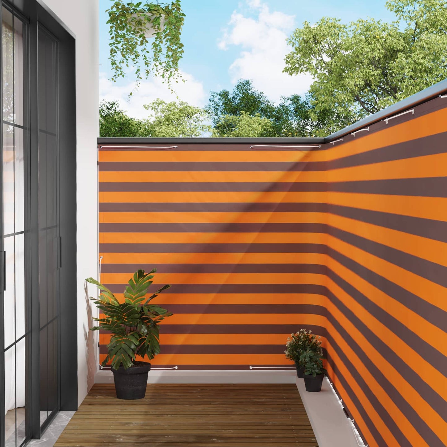Balcony Privacy Screen 150 x 600 cm Fabric with PU Coated