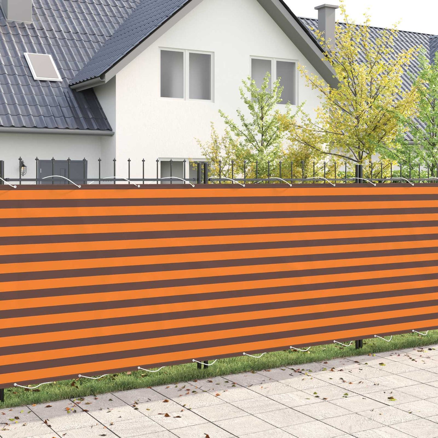 Balcony Privacy Screen 150 x 600 cm Fabric with PU Coated