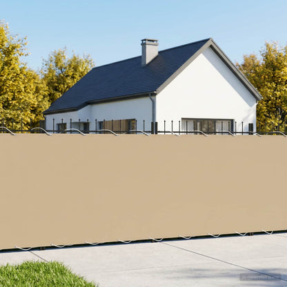 Balcony Privacy Screen 150 x 300 cm Fabric with PU Coated Beige