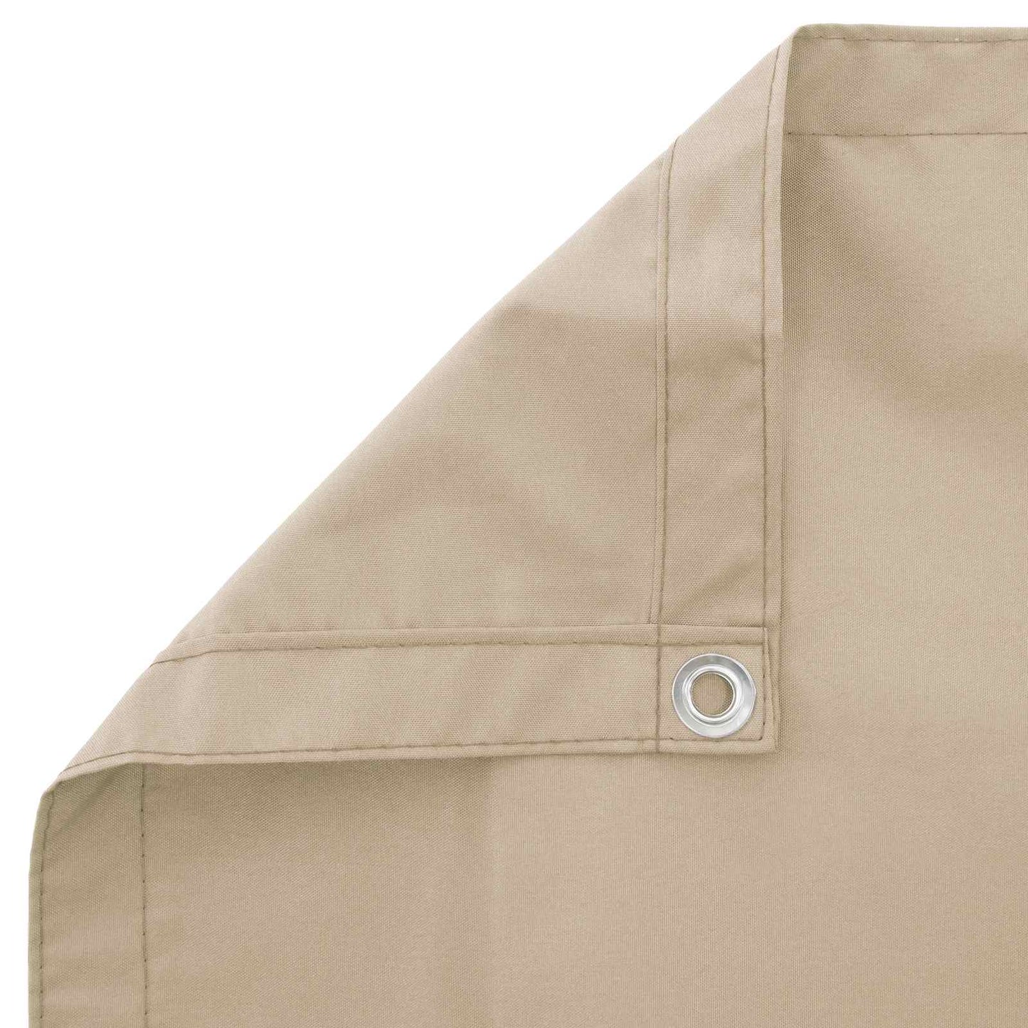 Balcony Privacy Screen 180 x 200 cm Fabric with PU Coated Beige